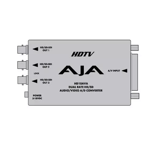 AJA HD10AVA HD/SD Audio/Video, Analog/Digital Mini-Converter