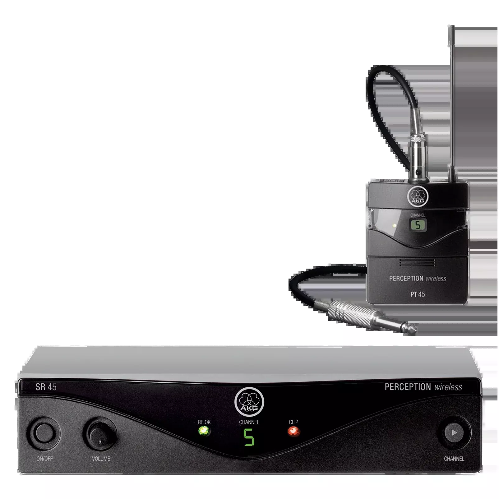 AKG Perception Wireless 45 Instrumental Set BD A, Wireless Microphone System, 30MHz selection bandwidth, Save operation for simple multichannel systems, Up to eight hours of operation from a single AA size battery