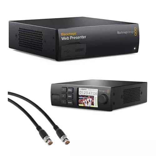 Blackmagic Design Web Presenter w/ Teranex Mini Smart Panel & 3' SDI Video Cable