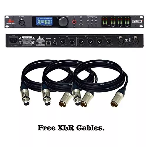 DBX DriveRack PA 2 x 6 PA Management Processor with Display & US. W/ 3 XLR Cables.