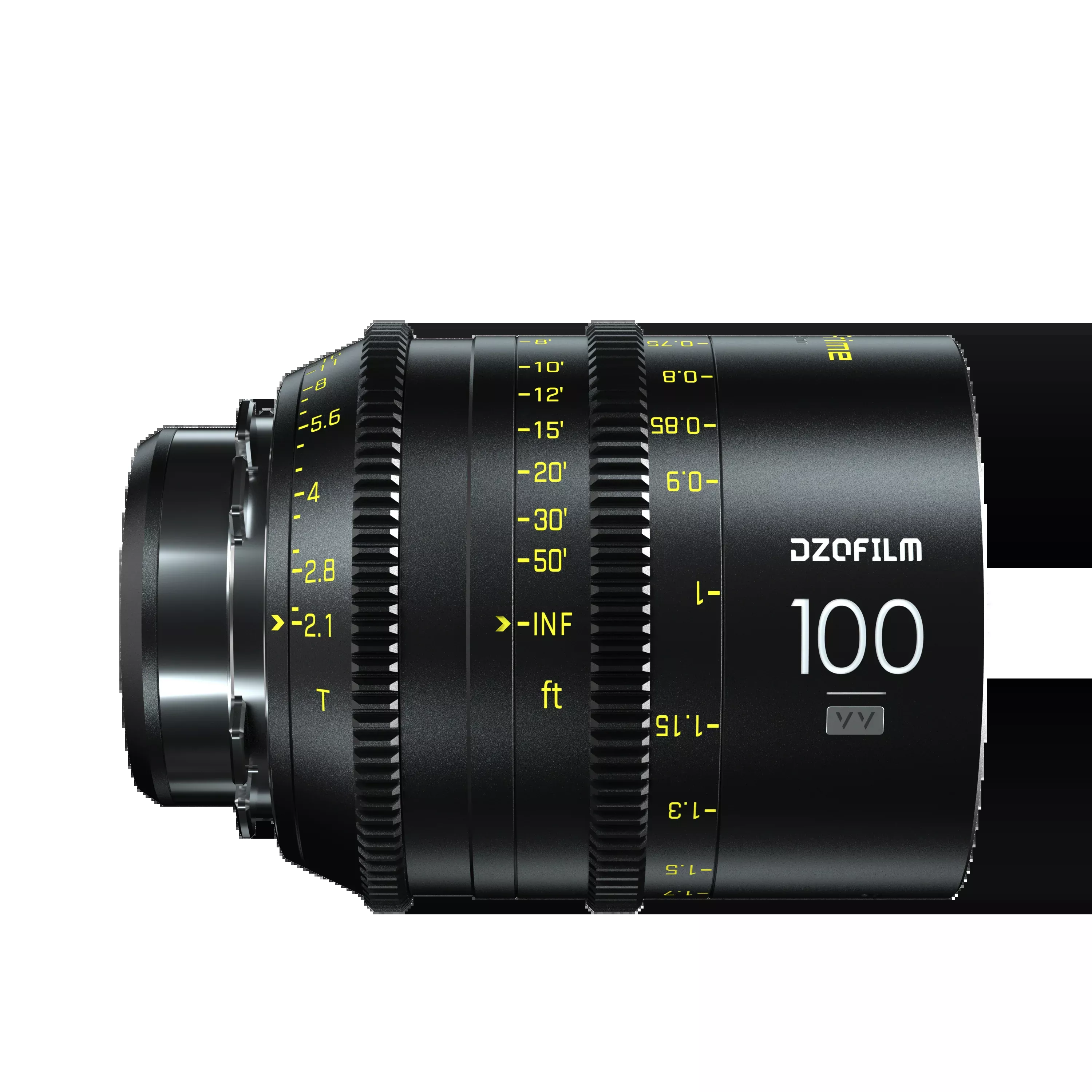 DZOFILM Vespid FF 100mm T2.1 PL & EF mount, Vista Vision Full-Frame Coverage, Interchangeable PL and EF Mount, 46.5mm Image Circle, Manual Focus and Iris, M77 Front Filter