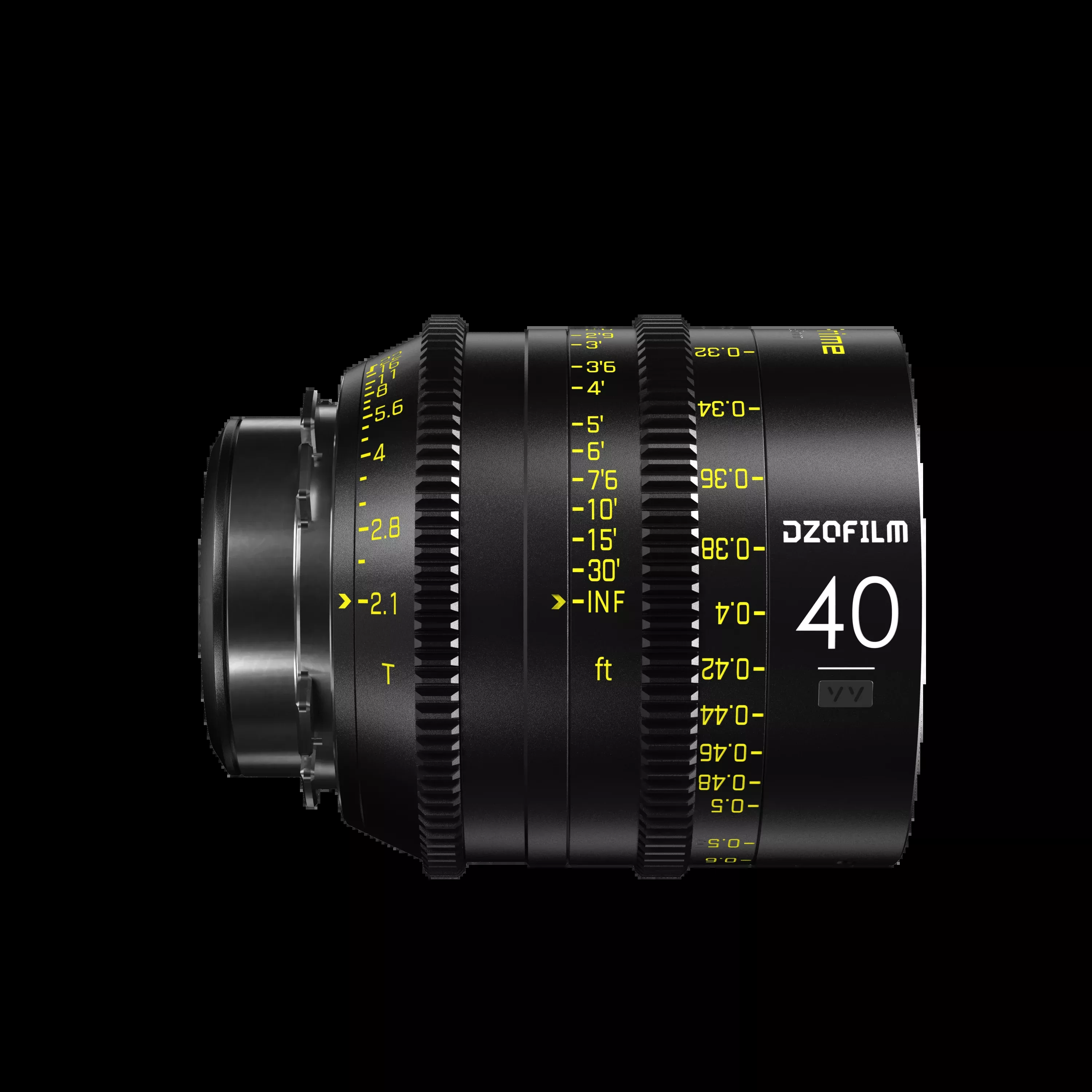 DZOFILM Vespid FF 40mm T2.1 PL & EF mount, Vista Vision Full-Frame Coverage, Interchangeable PL and EF Mount, 46.5mm Image Circle, Manual Focus and Iris, M77 Front Filter