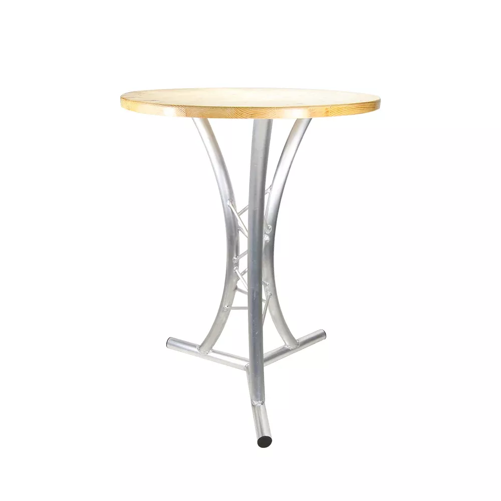 Global Truss TRUSS TABLE, Aluminum Truss Table with Solid Wooden Top