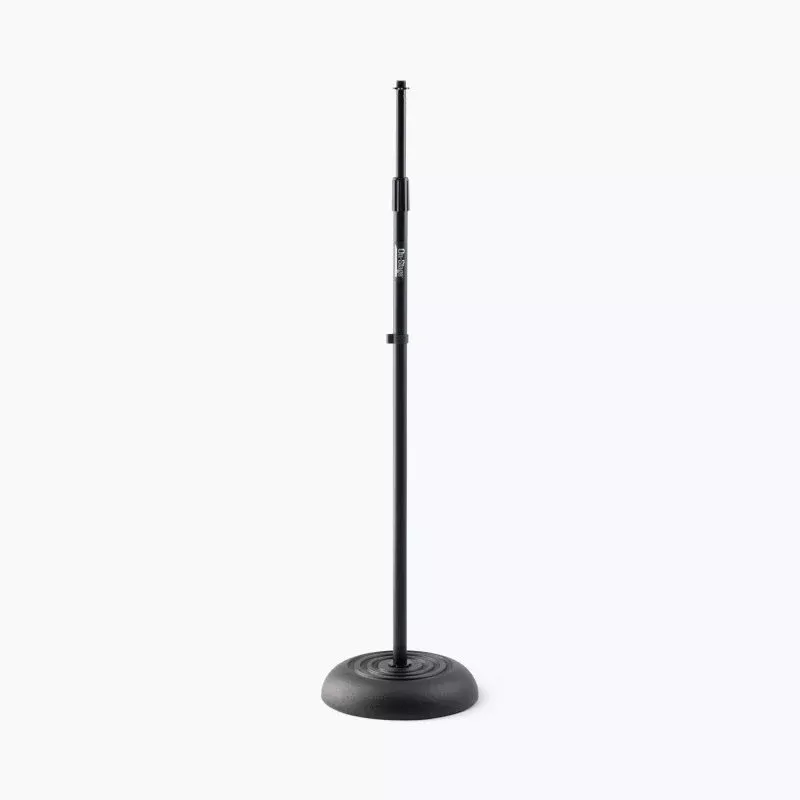 On-Stage MS7201B, Round-Base Mic Stand, Height 33"-60", Black