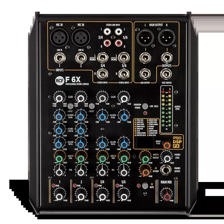RCF F 6X 6 Channel Mixing Console With Multi-Fx