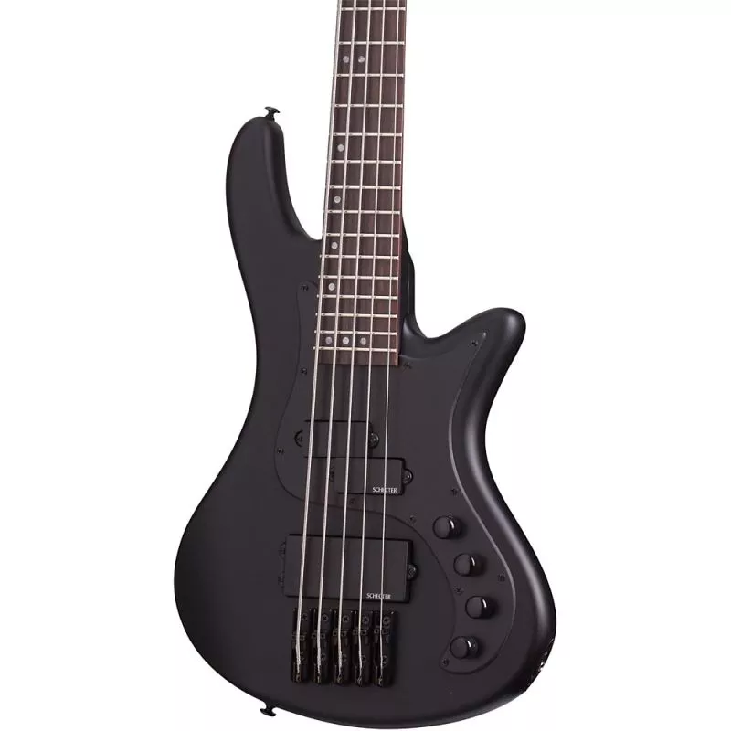 Schecter Stiletto Stealth-5 bass in Satin Black