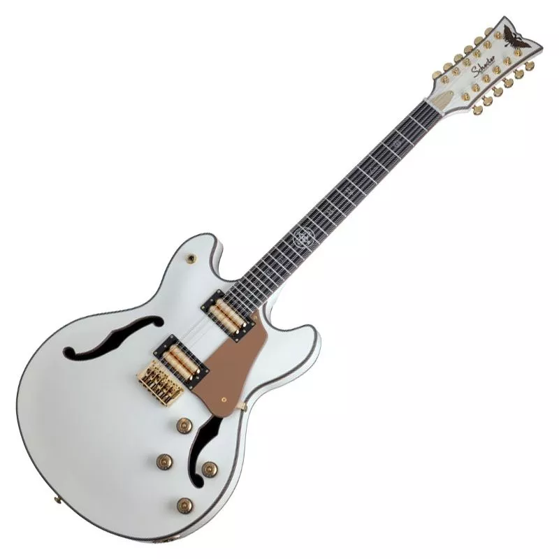 Schecter Wayne Hussey Corsair-12 guitar in Ivory
