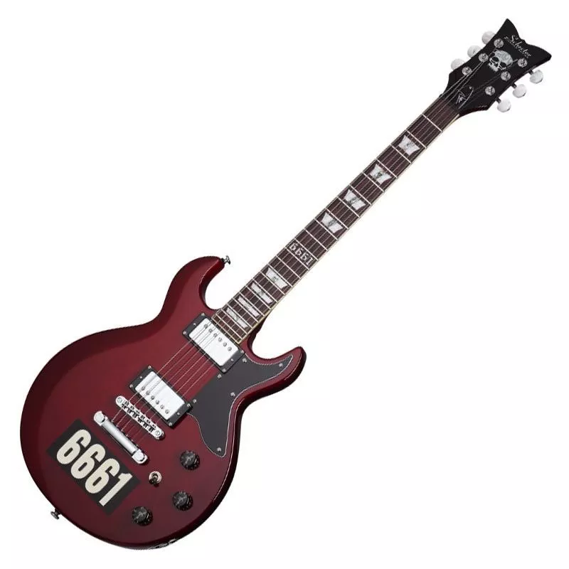 Schecter Zacky Vengeance Custom Reissue guitar in See Thru Cherry with