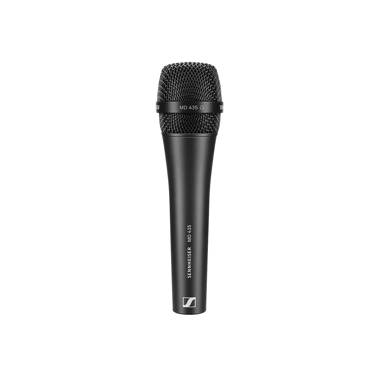 Sennheiser MD 435 - Handheld microphone (cardioid, dynamic) with 3-pin XLR-M. Includes (1) MZQ 800 clip and (1) carrying pouch