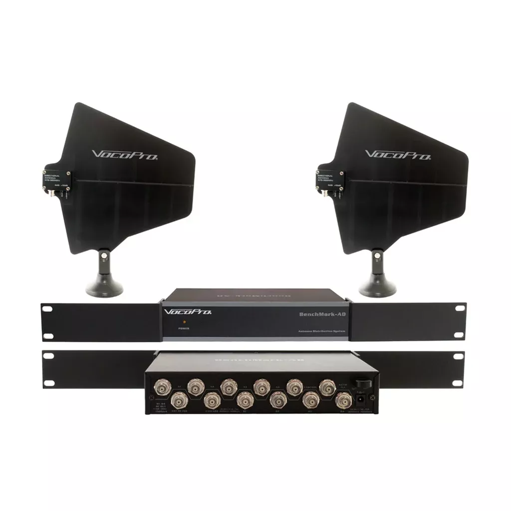 VocoPro Benchmark-AD-Pack, Professional Antenna Distribution System with Two Active Directional Antenna Bundle